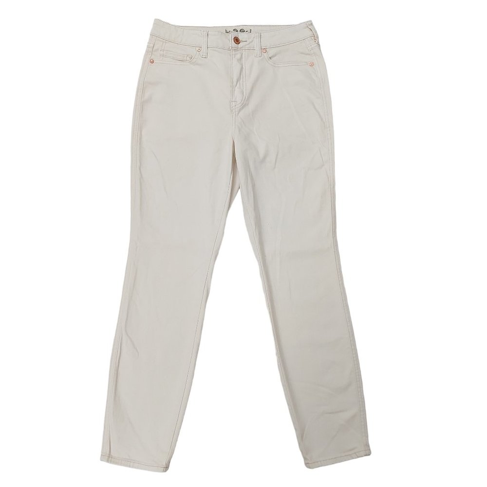 Free People We The Free Curvy Jeans 28 Ivory Tapered Stretch Cotton Comfort